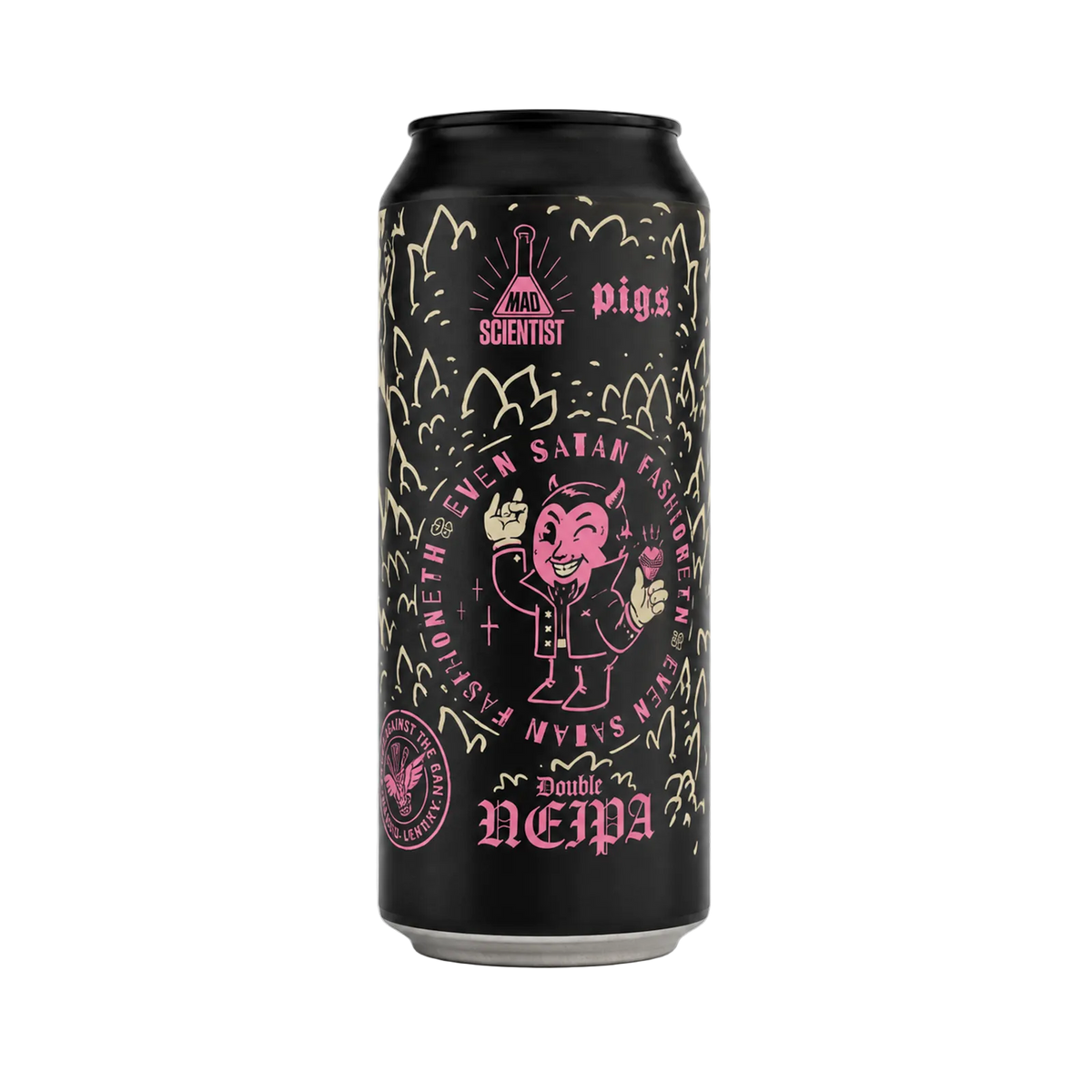 Even Satan Fashioneth van Mad Scientist, Hazy Double IPA in blik van 440 ml