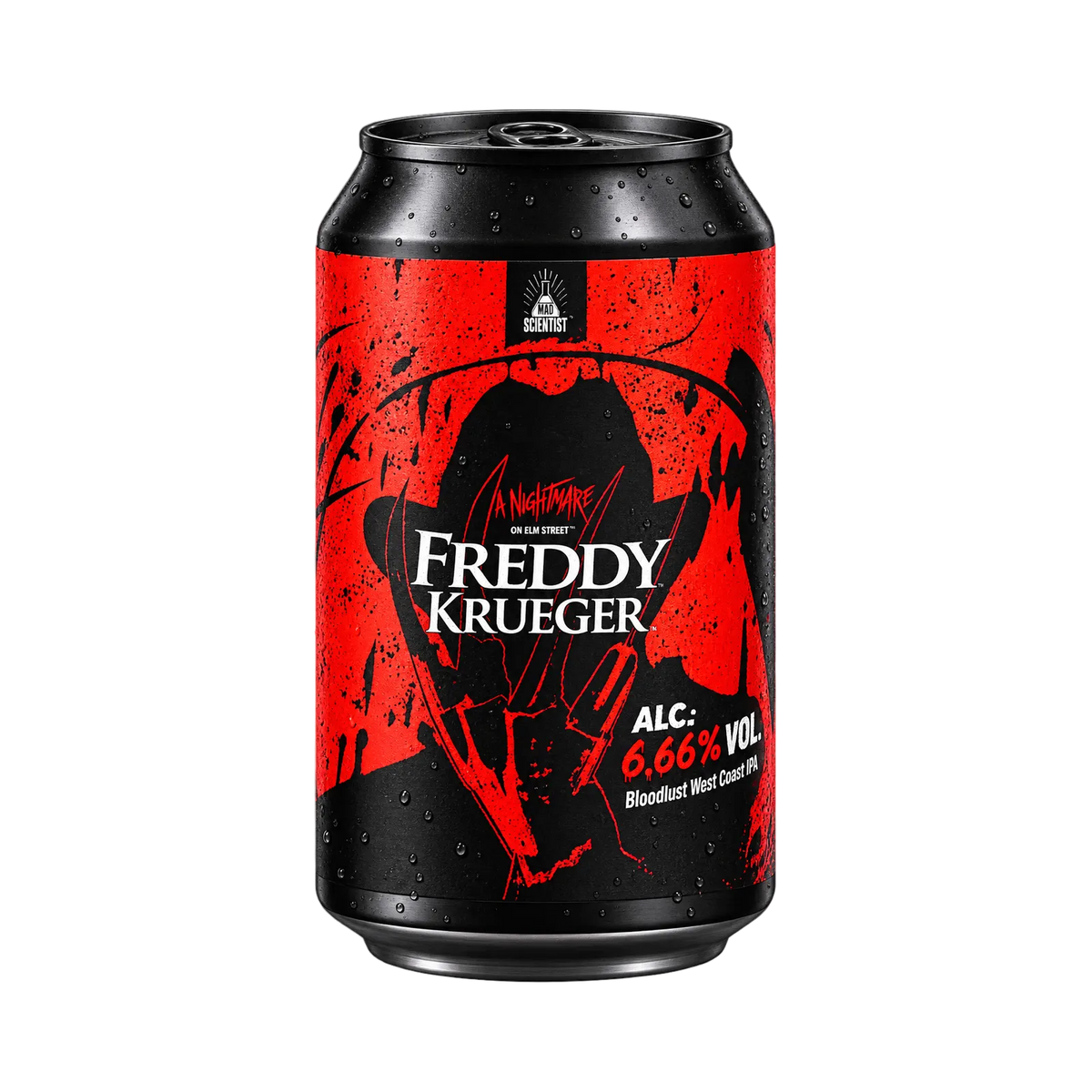 Freddy - Bloodlust West Coast IPA van Mad Scientist, West Coast IPA in blik van 330 ml