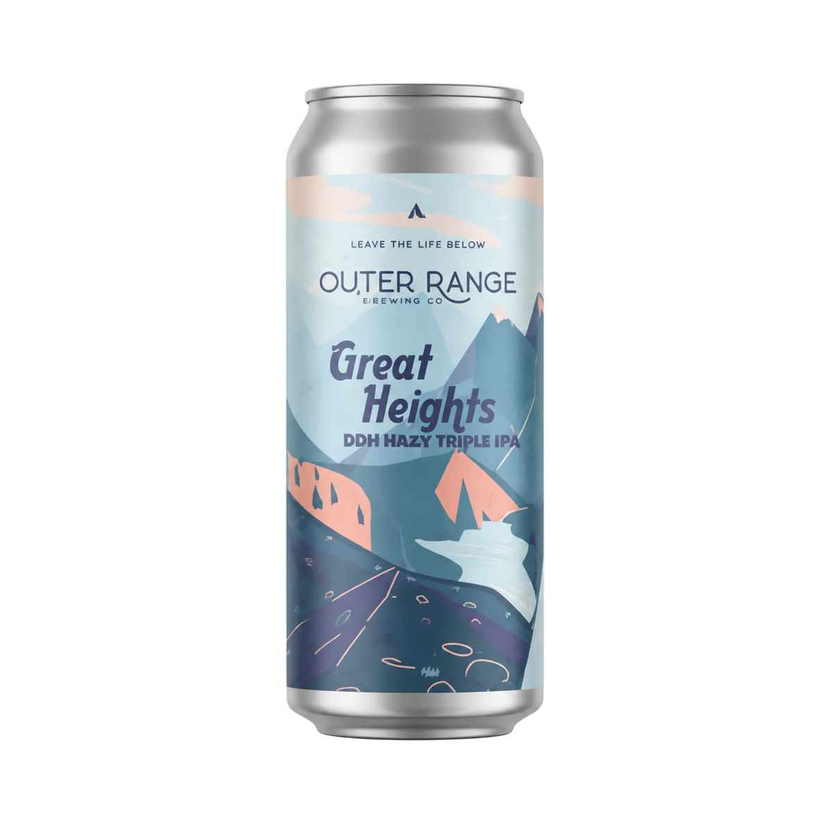 Great Heights van Outer Range Brewing Co., Hazy Triple IPA in blik van 440 ml