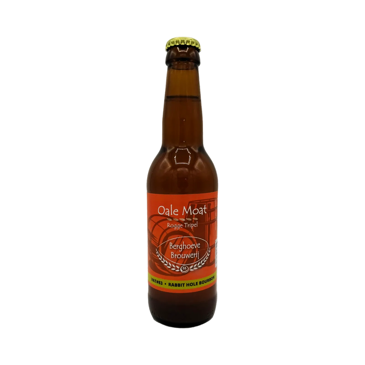 Oale Moat BA Rabbit Hole Bourbon VAT#83 van Berghoeve Brouwerij, Tripel in fles van 330 ml