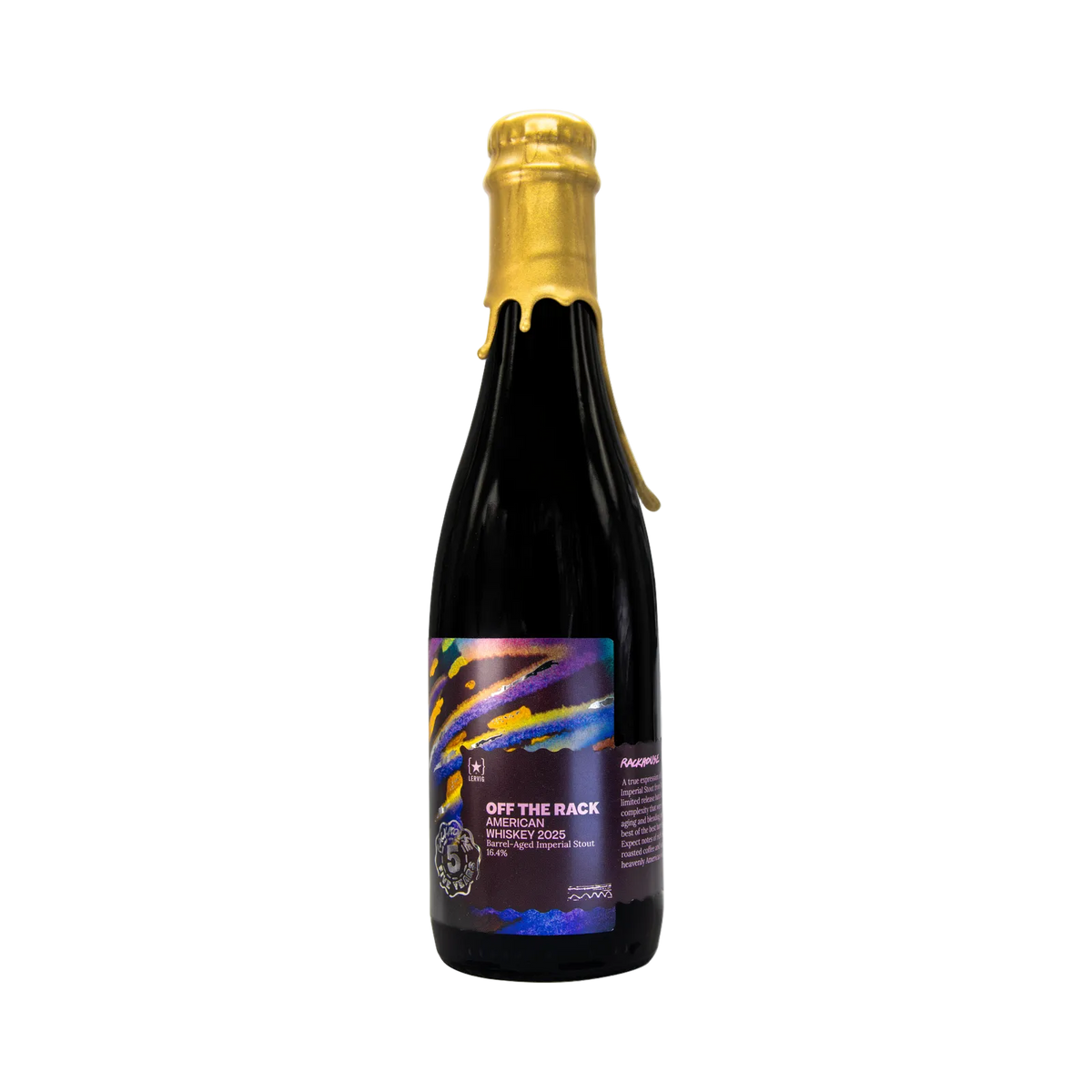 Off The Rack American Whiskey 2025 van LERVIG, Imperial Stout in fles van 375 ml