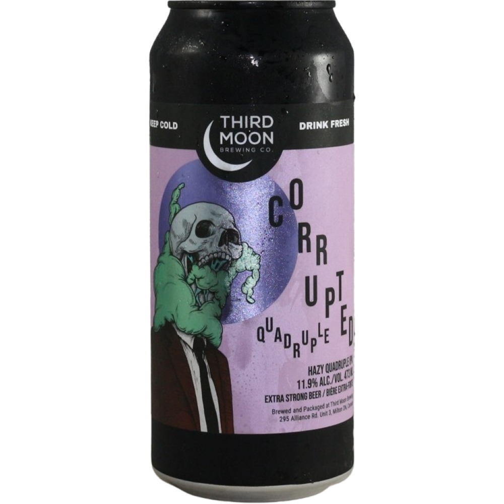 Quadruple Corrupted van Third Moon Brewing Company, Quadruple IPA in blik van 473 ml