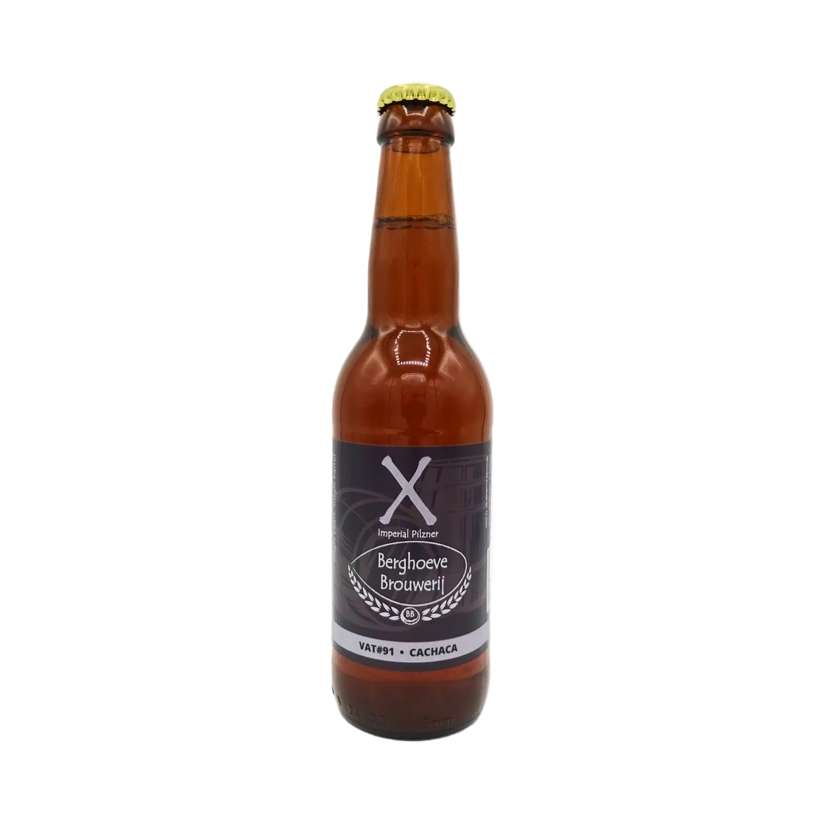 X BA Cachaca VAT#91 van Berghoeve Brouwerij, Imperial Pilsner in fles van 330 ml