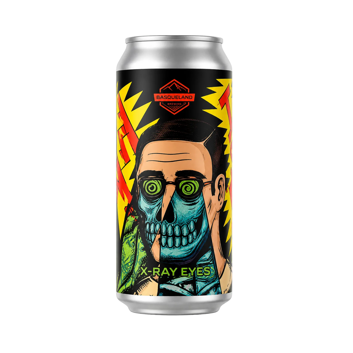 X-Ray Eyes van Basqueland Brewing, Hazy Double IPA in blik van 440 ml